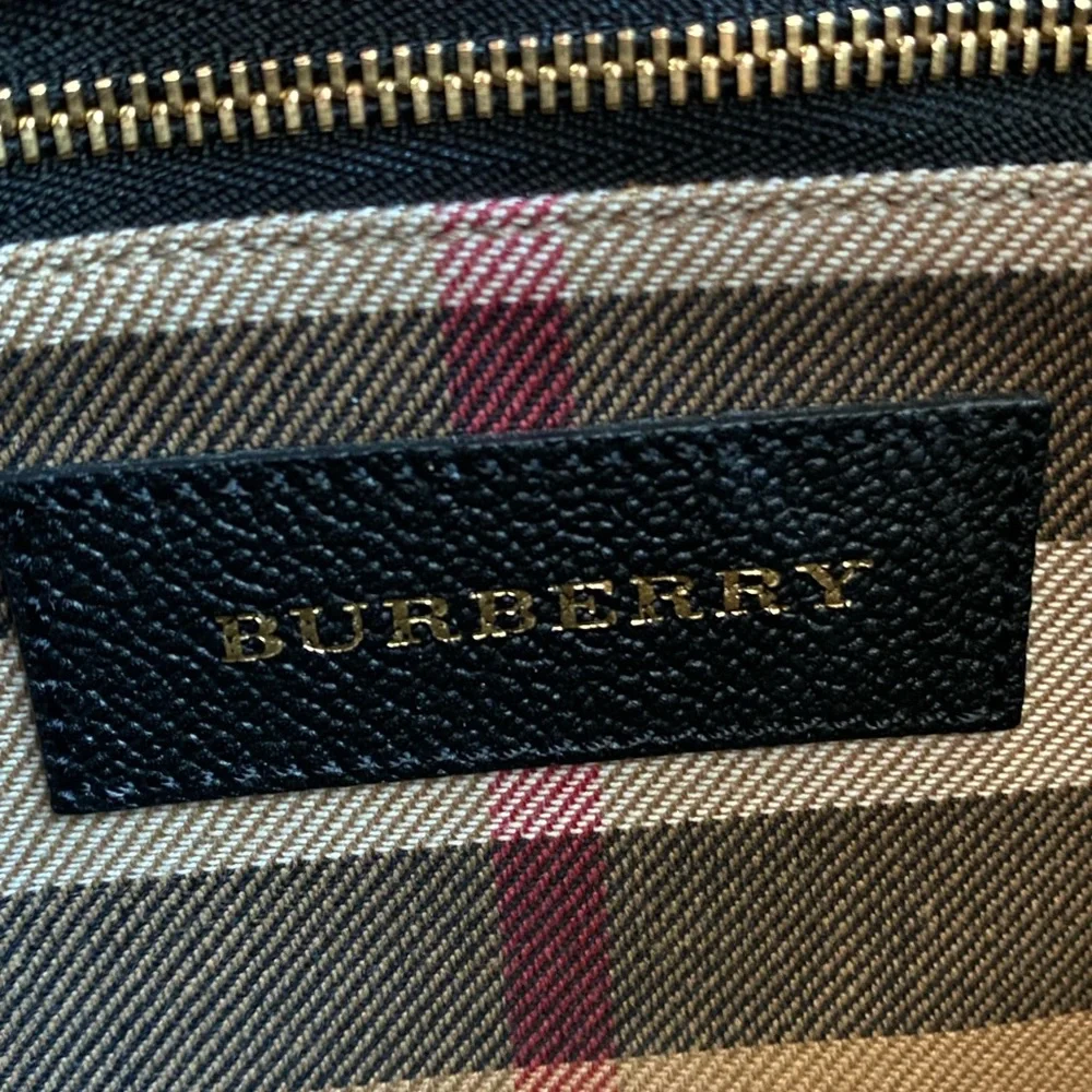 BURBERRY Elmstone Black Leather Hobo Bag - Picture 2 of 10